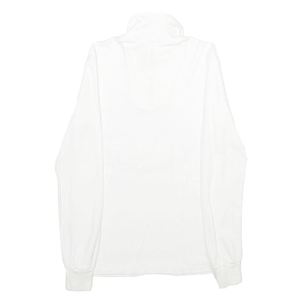 LOFFLER Mens White Skiplausch St Moritz Patterned Pullover Cotton XS Jumper