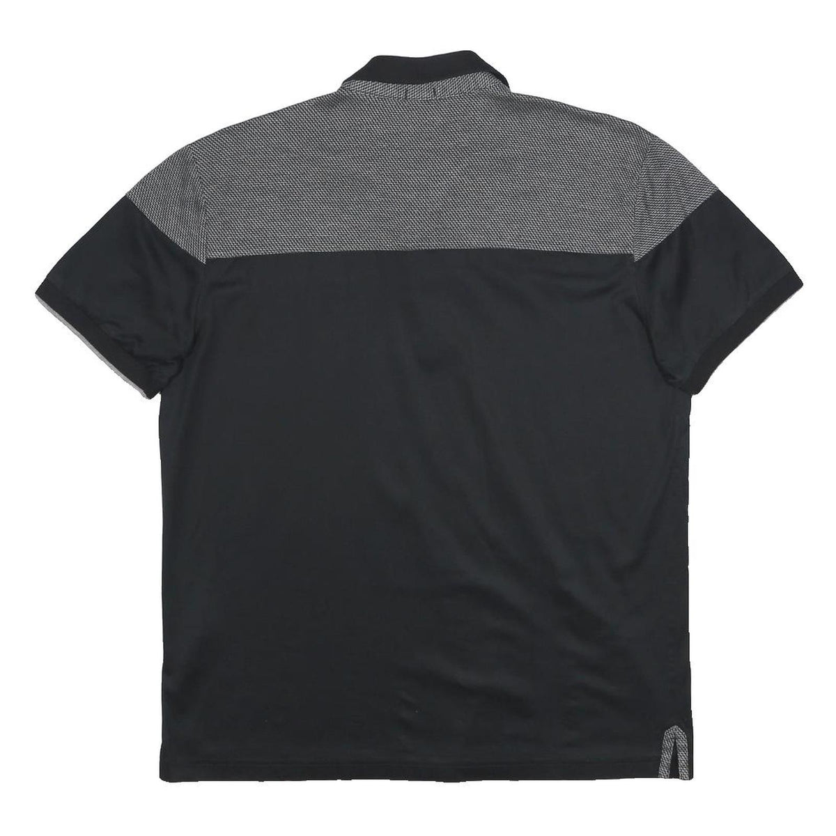 BOSS HUGO BOSS Mens Black Grey Colourblock Short Sleeve Polo Shirt L Cotton