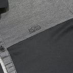 BOSS HUGO BOSS Mens Black Grey Colourblock Short Sleeve Polo Shirt L Cotton