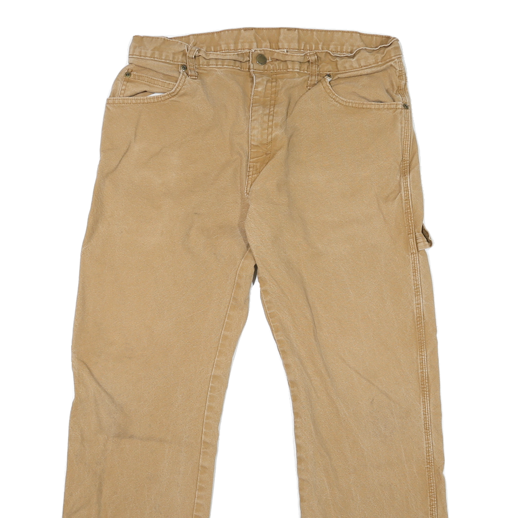 DICKIES Mens Jeans Beige Relaxed Straight Denim Medium W32 L27 Workwear Utility