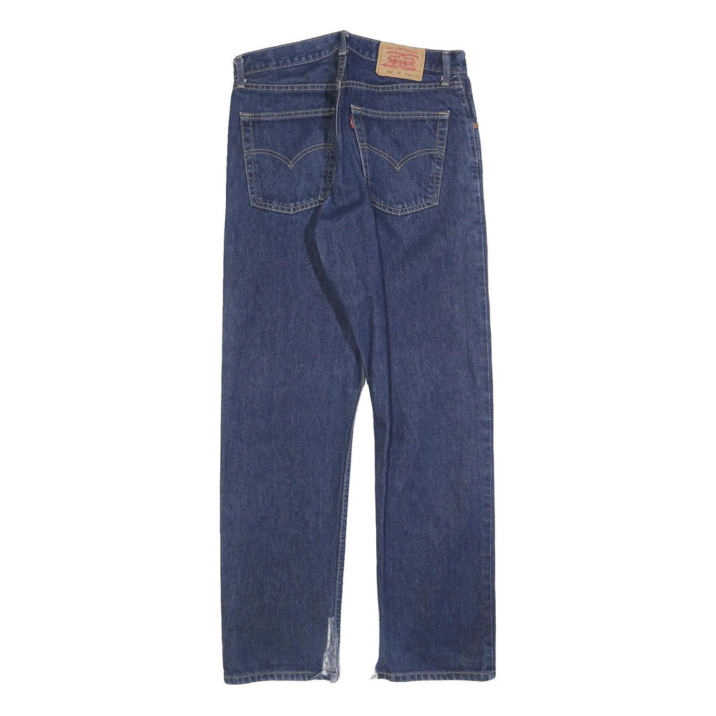 LEVI'S 522 02 Mens Jeans Blue Regular Straight Denim Medium W34 L34 Zip Closure
