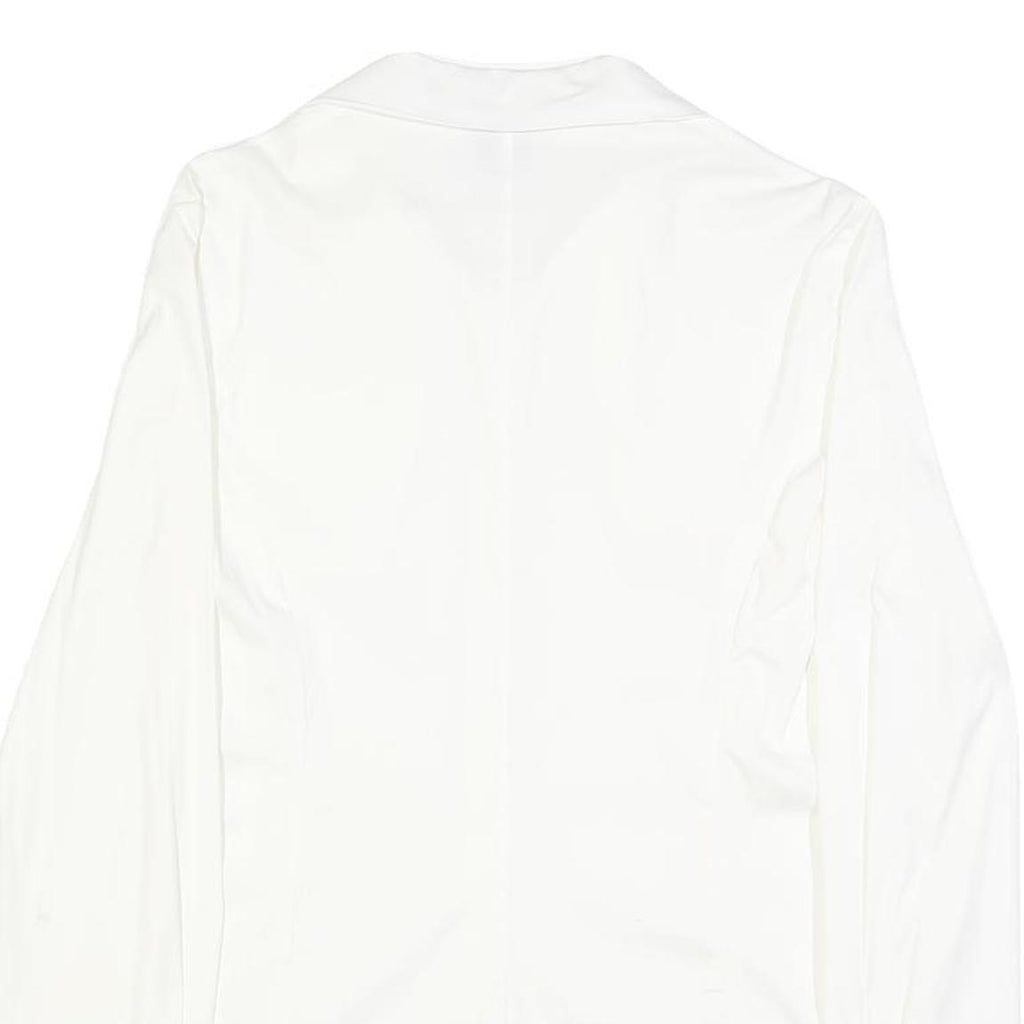 ARMANI COLLEZIONI Womens White Cotton Blend Shirt S Elegant Classic Blouse
