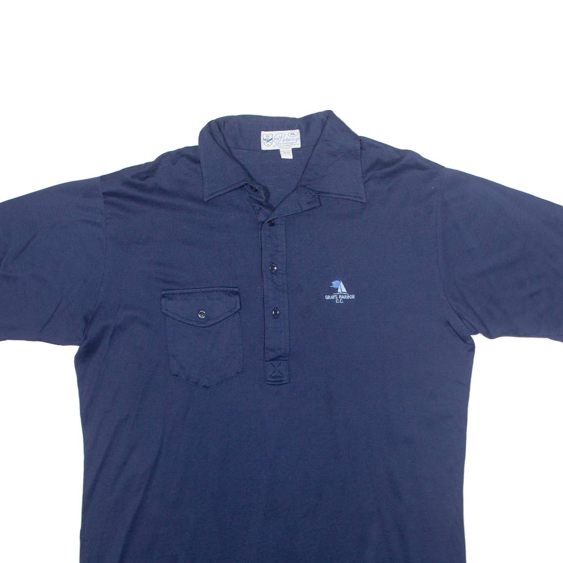 PICKERING Mens Polo Shirt Blue XL