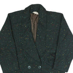 APROPOS Womens Green Wool Button Jacket L Tweed Speckled Pattern Classic Fit