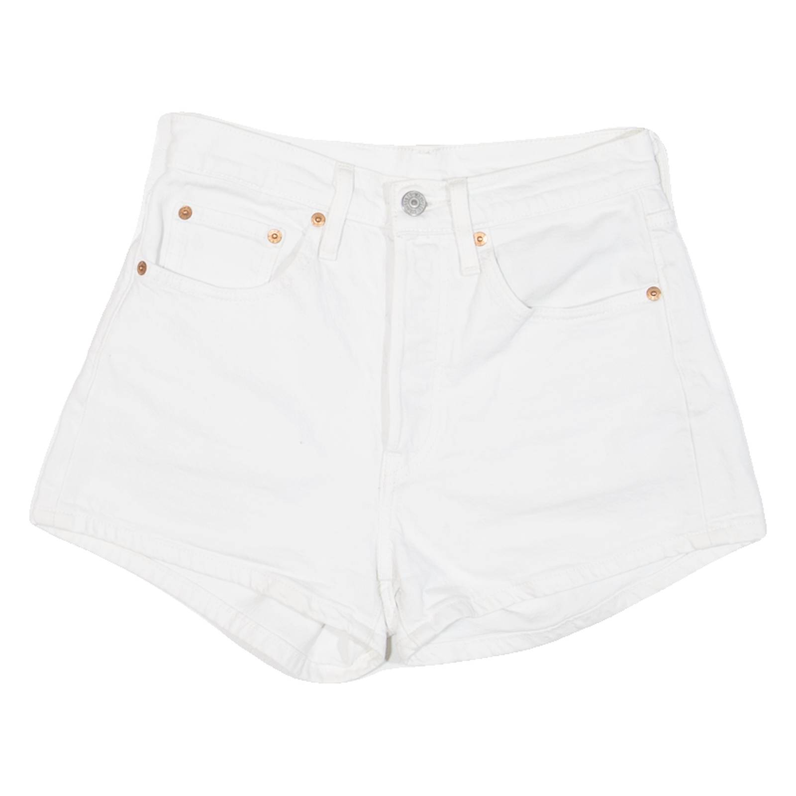 LEVI'S BIG E Womens Denim Shorts White XS W26