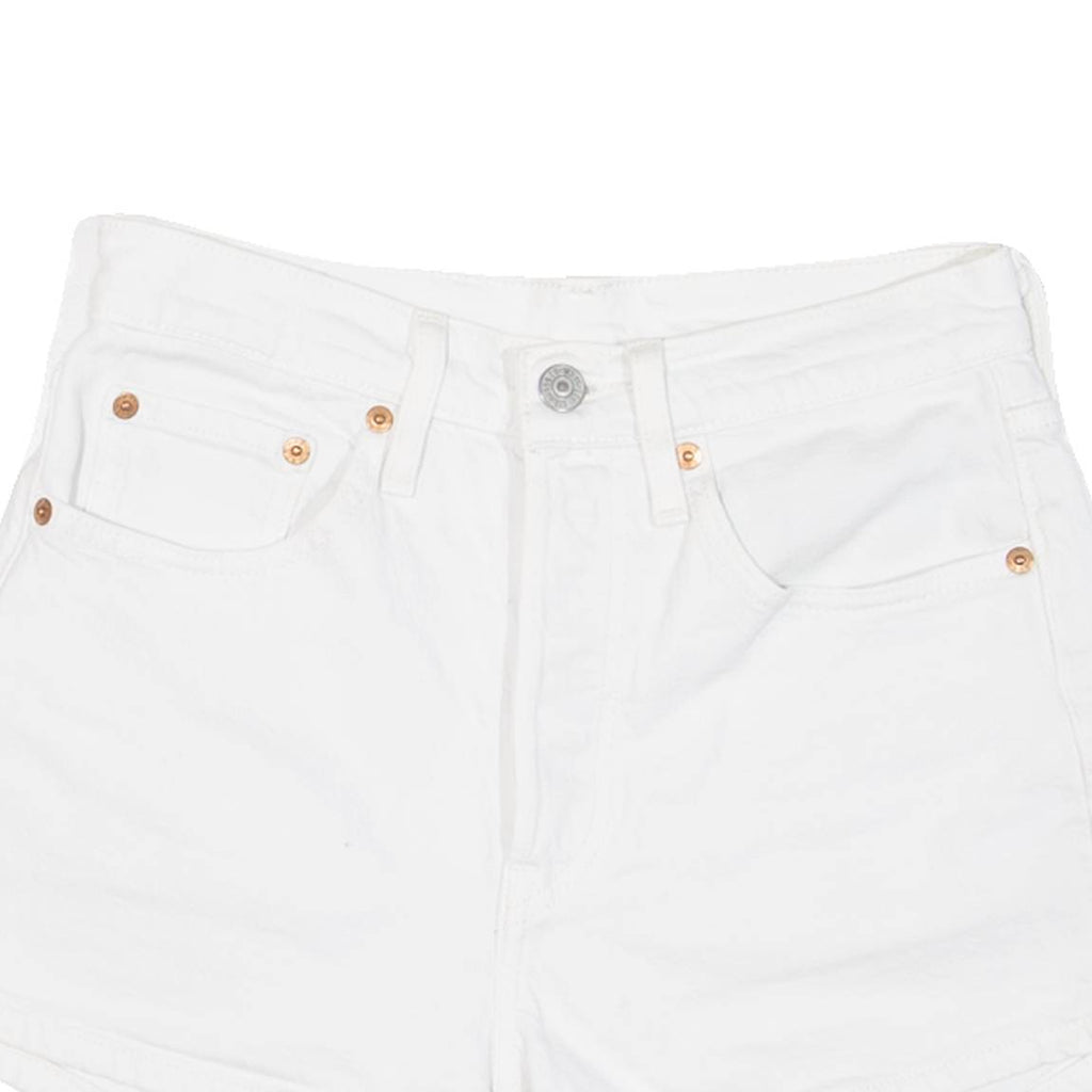 LEVI'S BIG E Womens Denim Shorts White XS W26