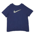 NIKE Mens Blue Graphic T-Shirt 2XL Short Sleeve Crew Neck Sports Casual