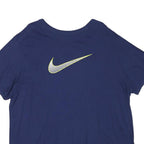 NIKE Mens Blue Graphic T-Shirt 2XL Short Sleeve Crew Neck Sports Casual