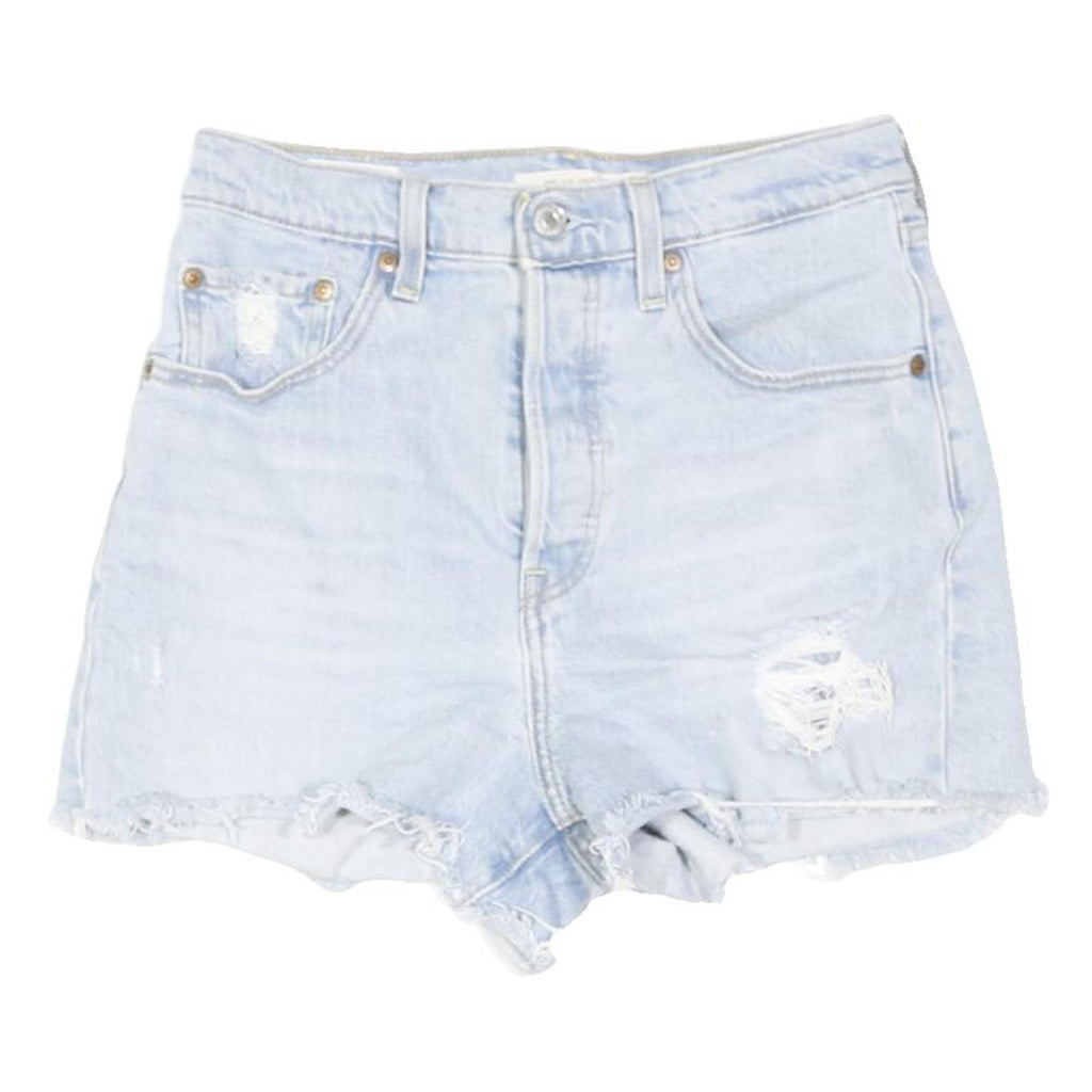 LEVI'S Womens Denim Blue Casual Cut-Off Shorts S W28 Distressed Style