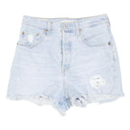 LEVI'S Womens Denim Blue Casual Cut-Off Shorts S W28 Distressed Style