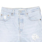 LEVI'S Womens Denim Blue Casual Cut-Off Shorts S W28 Distressed Style