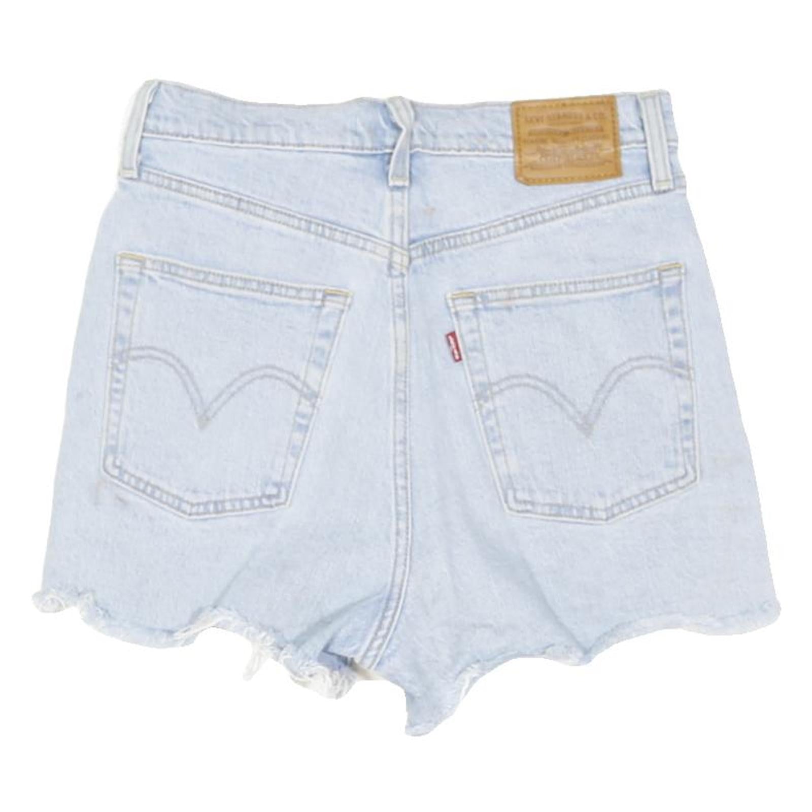 LEVI'S Womens Denim Blue Casual Cut-Off Shorts S W28 Distressed Style