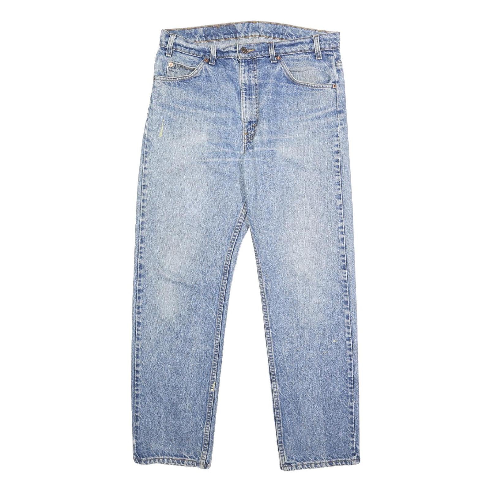 LEVI'S 505 Mens Jeans Blue Regular Straight Denim Medium W34 L30 Classic Casual