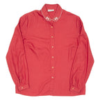 Womens Printed Blouse Red Long Sleeve M