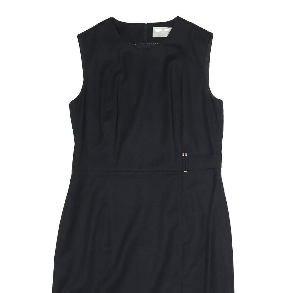 BOSS HUGO BOSS Womens Black Shift Polyester Sleeveless Knee Length L Workwear