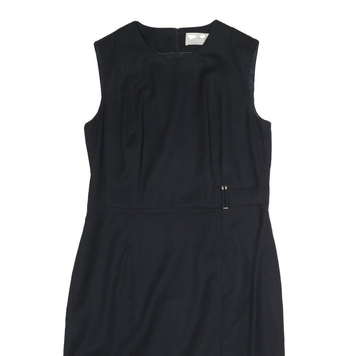 BOSS HUGO BOSS Womens Black Shift Polyester Sleeveless Knee Length L Workwear