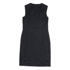 BOSS HUGO BOSS Womens Black Shift Polyester Sleeveless Knee Length L Workwear