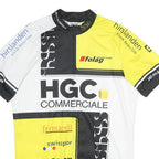 IXS Mens White & Yellow Graphic T-Shirt XL Short Sleeve Crew Neck Cycling Jersey