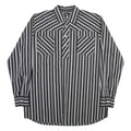 HIGH CLASS Mens Shirt Grey Striped Long Sleeve M