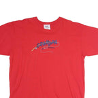 ME SPORT Mens Red Grandpa Graphic T-Shirt XL Short Sleeve Crew Neck Cotton