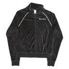CHAMPION Womens Black Zip Jacket M Polyester Blend Plain Sports Casual Track