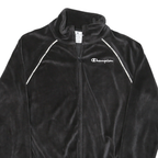 CHAMPION Womens Black Zip Jacket M Polyester Blend Plain Sports Casual Track