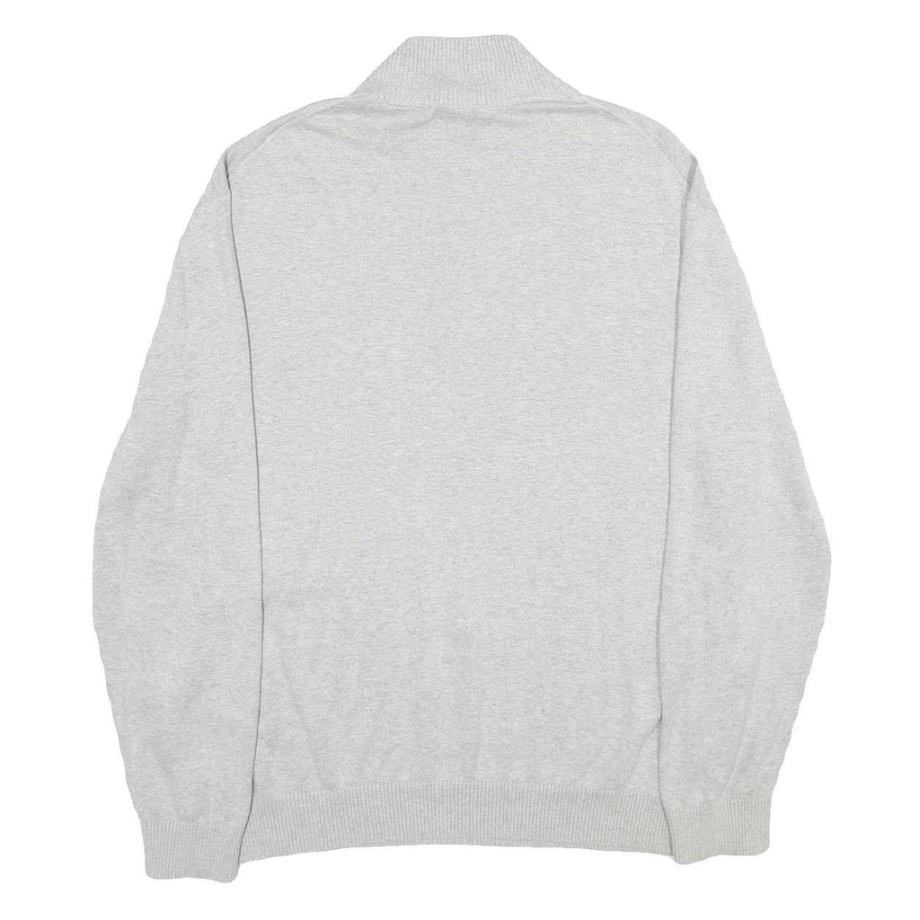 NAUTICA Mens Grey Plain Pullover Jumper 2XL Cotton Crew Neck Casual Knitwear