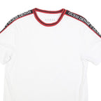 GUESS Mens White Graphic T-Shirt XS Short Sleeve Crew Neck Logo Branding