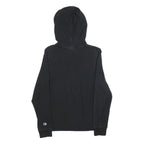 CHAMPION Mens Black Pullover Hoodie S Cotton Blend Logo Sweatshirt