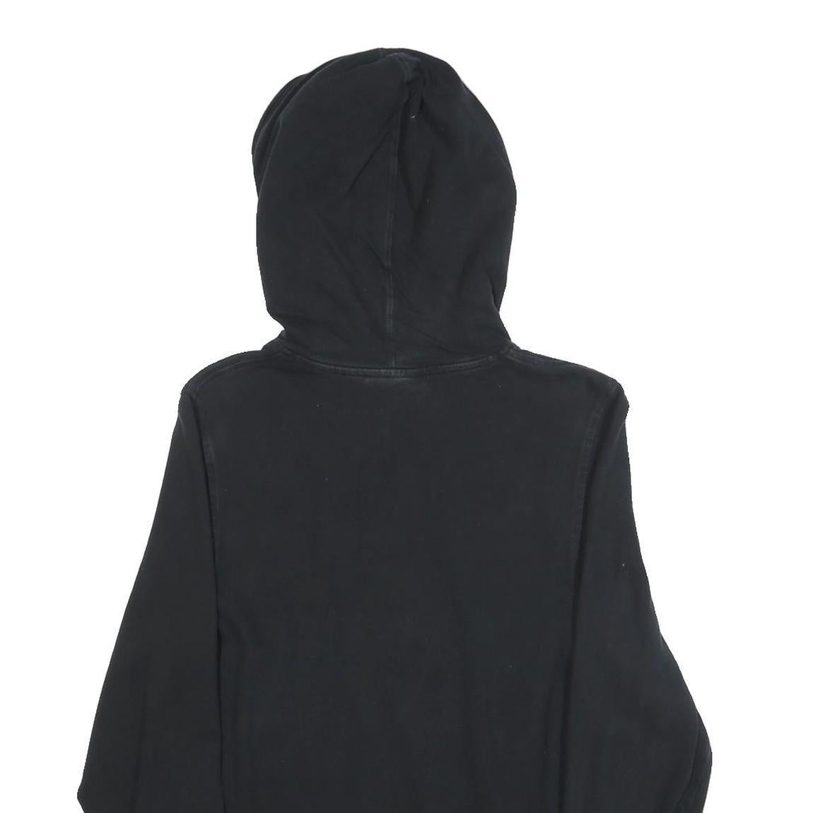 CHAMPION Mens Black Pullover Hoodie S Cotton Blend Logo Sweatshirt