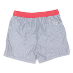 THREADBARE Mens Swim Shorts Blue & Red Casual S W29 Polyamide Blend Drawstring