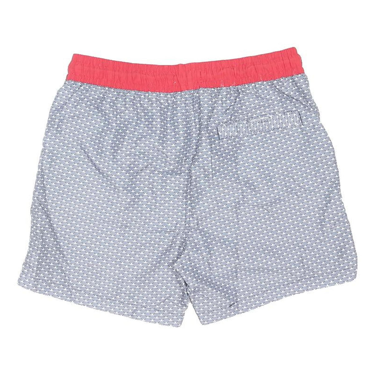 THREADBARE Mens Swim Shorts Blue & Red Casual S W29 Polyamide Blend Drawstring