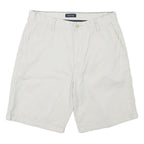 NAUTICA Mens Shorts White Casual Classic L W32 Comfortable Cotton Blend