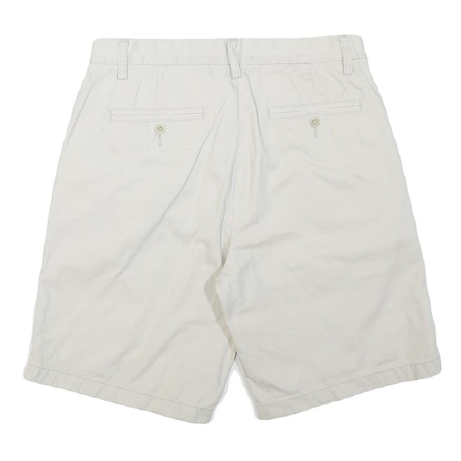 NAUTICA Mens Shorts White Casual Classic L W32 Comfortable Cotton Blend