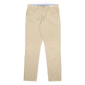 TOMMY HILFIGER Mens Cotton Beige Slim Straight Trousers W32 L32 Casual Wear