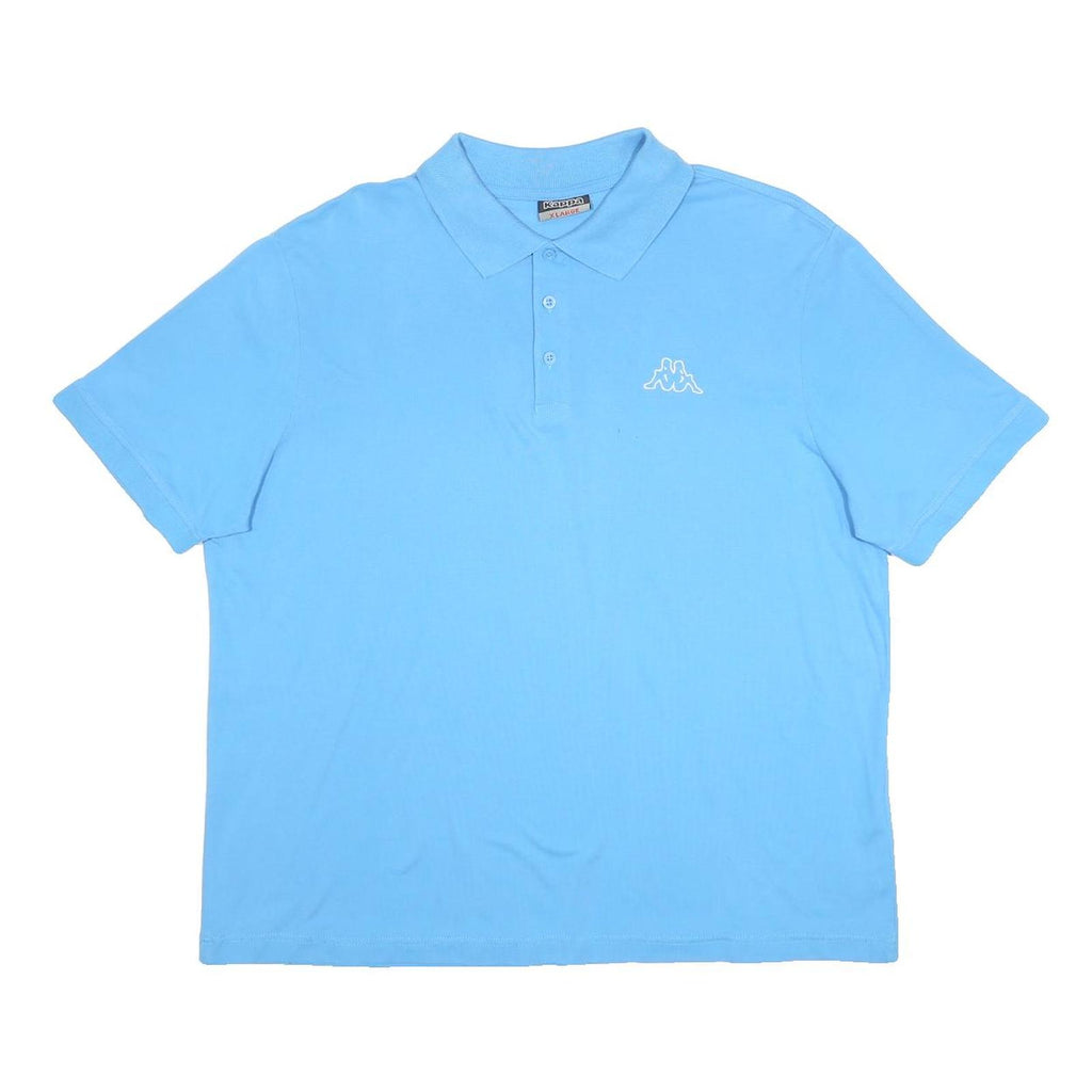 KAPPA Womens Blue Short Sleeve Plain XL Cotton Blend Classic Polo Shirt