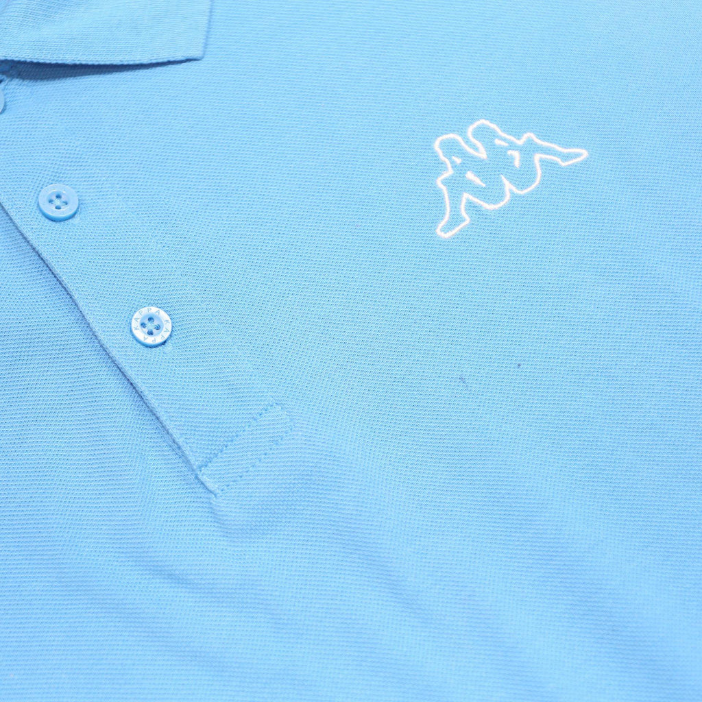KAPPA Womens Blue Short Sleeve Plain XL Cotton Blend Classic Polo Shirt