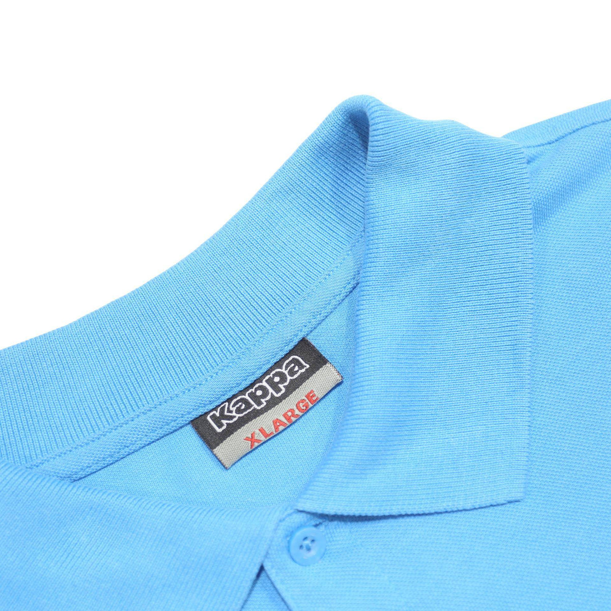 KAPPA Womens Blue Short Sleeve Plain XL Cotton Blend Classic Polo Shirt