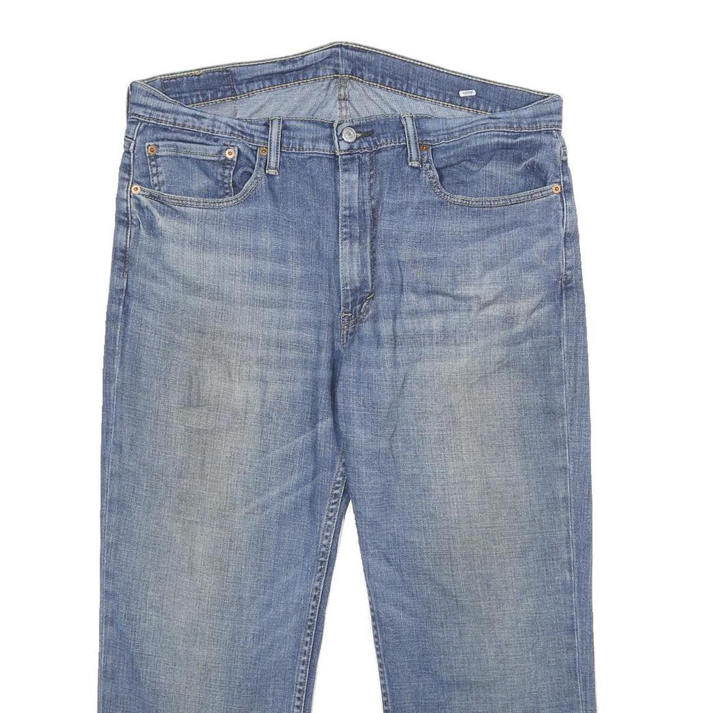 LEVI'S 514 Classic Mens Jeans Blue Cotton Blend Regular Straight Stone Wash W36