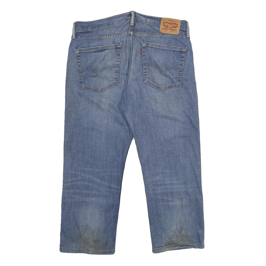 LEVI'S 514 Classic Mens Jeans Blue Cotton Blend Regular Straight Stone Wash W36