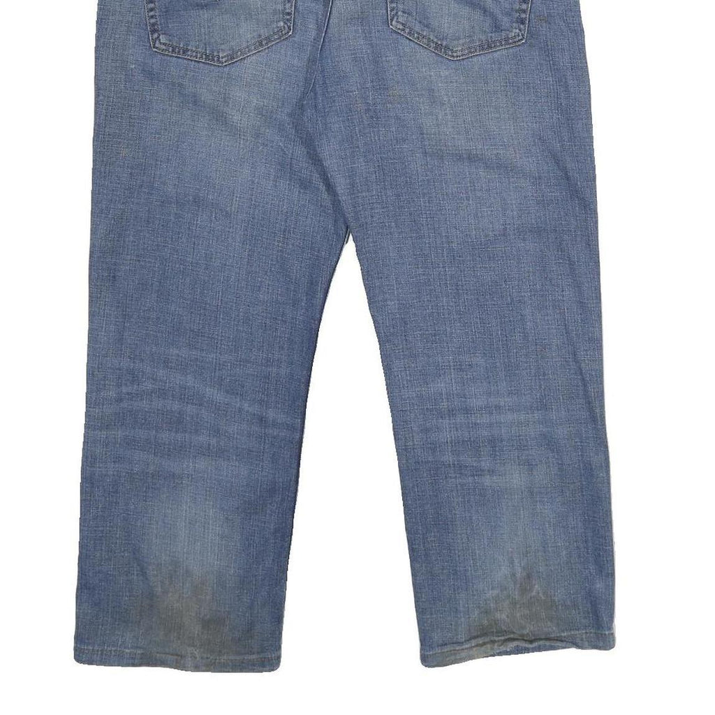 LEVI'S 514 Classic Mens Jeans Blue Cotton Blend Regular Straight Stone Wash W36