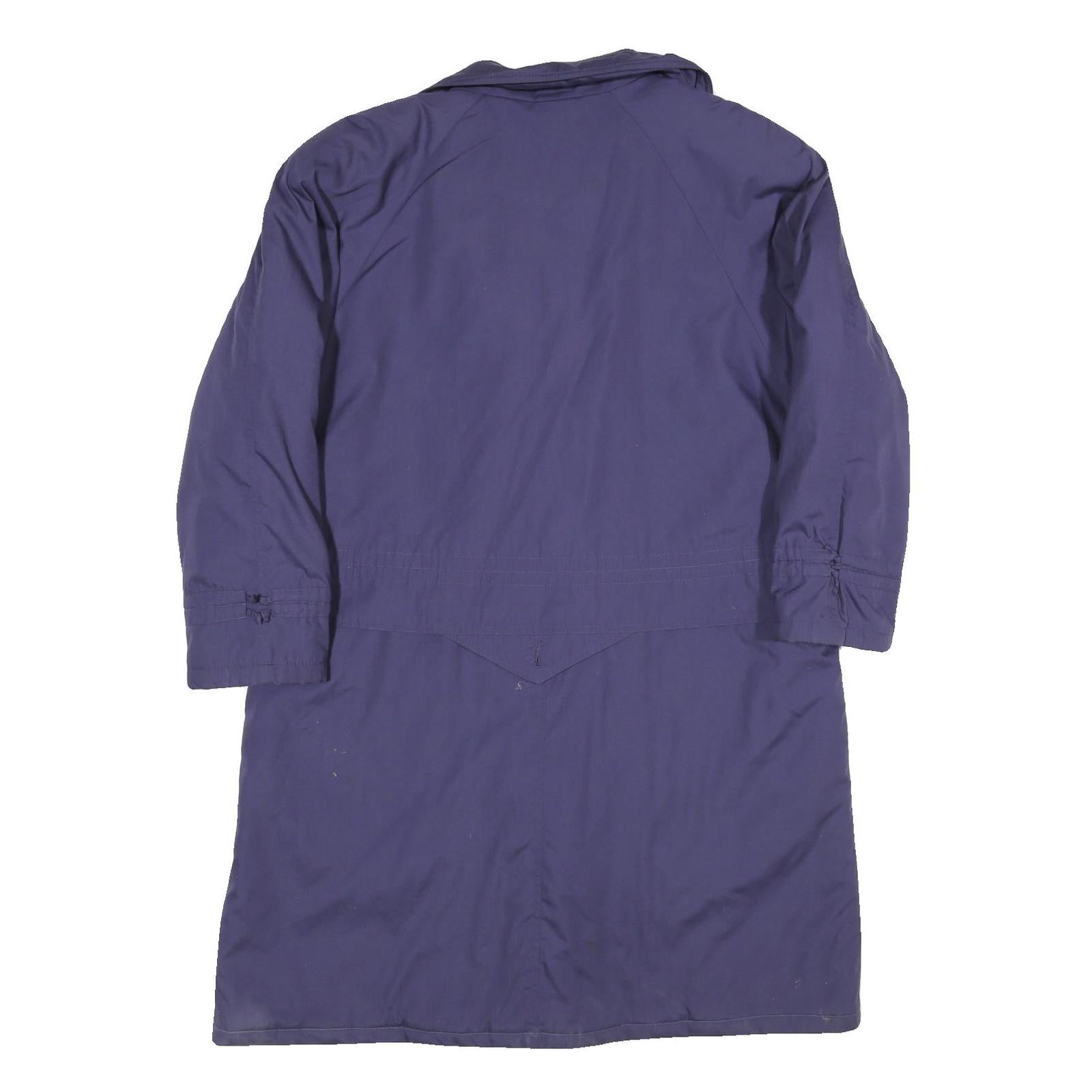 RAVENS Womens Purple Button Polyester Blend Jacket UK 14 Classic Plain Stylish