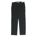 LEVI'S Womens Black Cotton Blend Slim Zip Trousers W26 L26 Classic Straight
