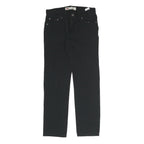 LEVI'S Womens Black Cotton Blend Slim Zip Trousers W26 L26 Classic Straight