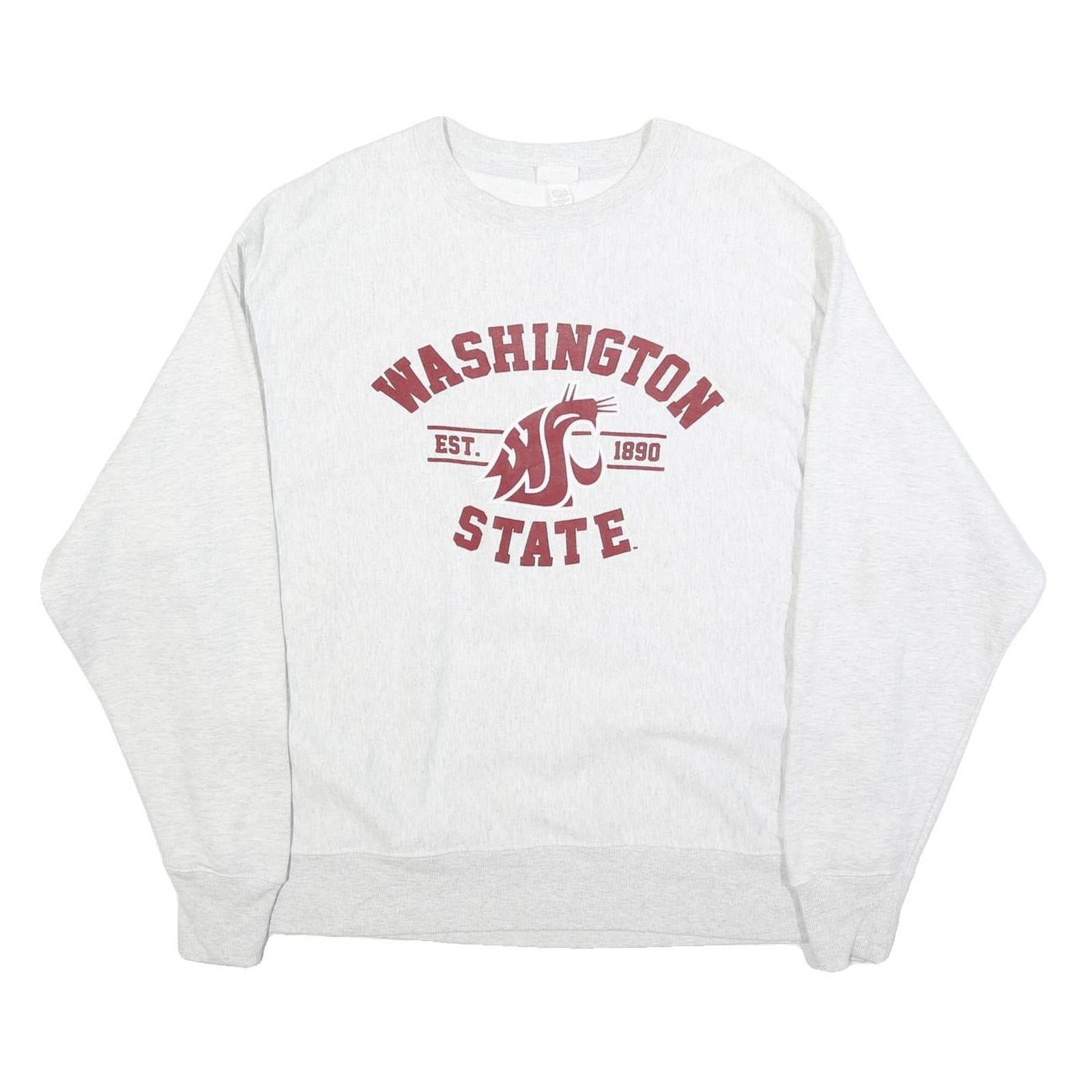 CHAMPION REVERSE WEAVE Mens White Washington State Crew Neck XL Sweatshirt