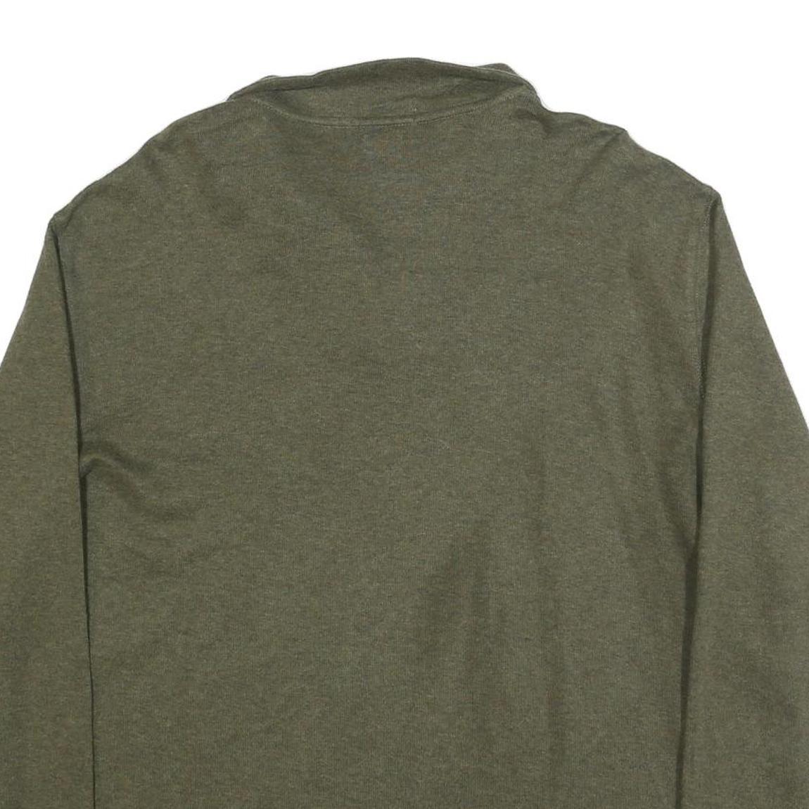 POLO RALPH LAUREN Mens Green Pullover Plain V-Neck Basic Knit XL Cotton Blend