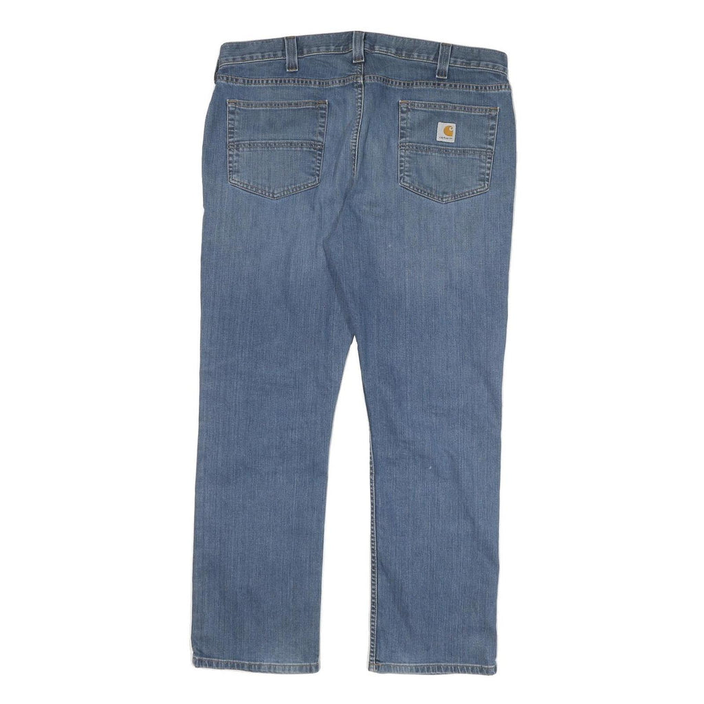 CARHARTT Mens Relaxed Fit Blue Denim Cotton Blend Jeans W38 L30 Zip Pockets
