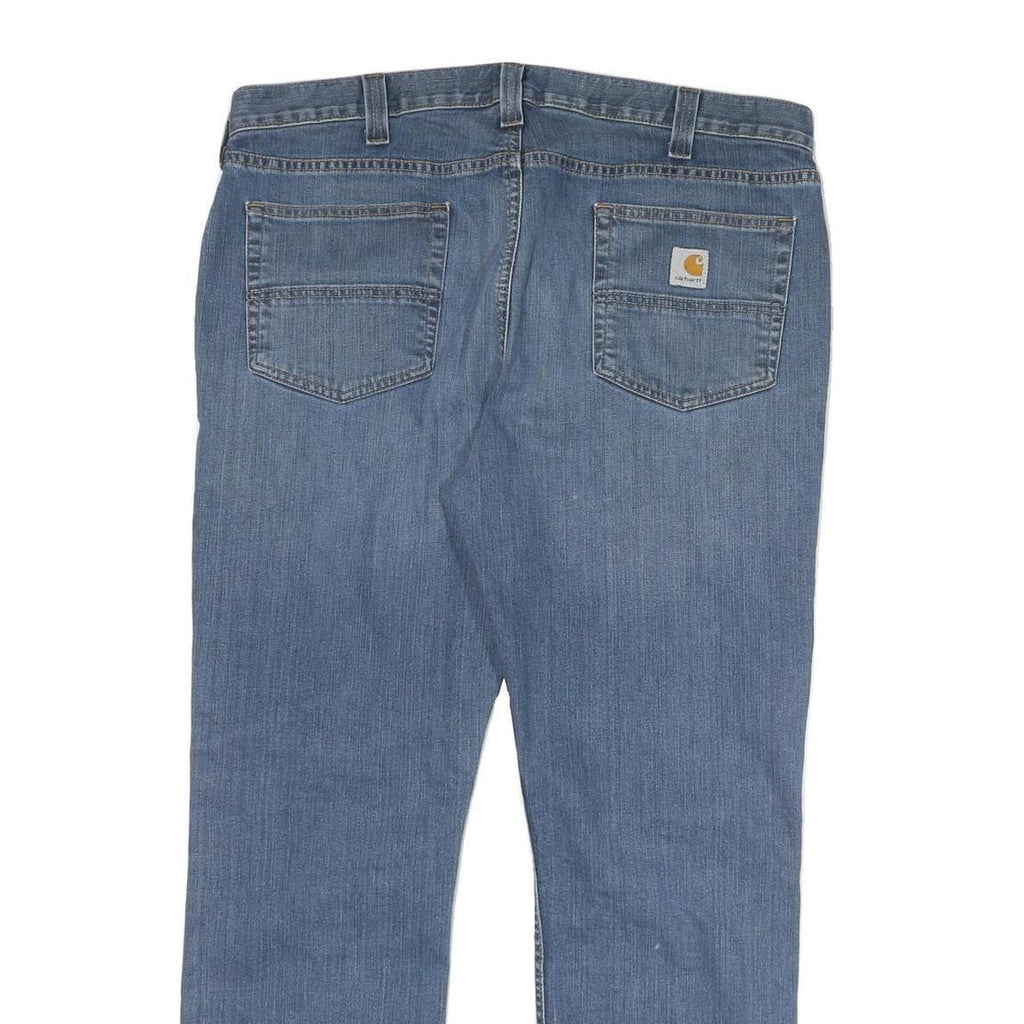 CARHARTT Mens Relaxed Fit Blue Denim Cotton Blend Jeans W38 L30 Zip Pockets