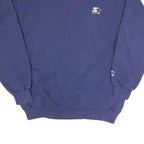 STARTER Mens Blue Crew Neck L Cotton Blend Sweatshirt Pullover Casual Retro