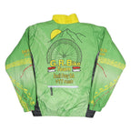 Mens Green Yellow G.R. Bike Team Cycling Jacket L Polyester Plain Zip Activewear